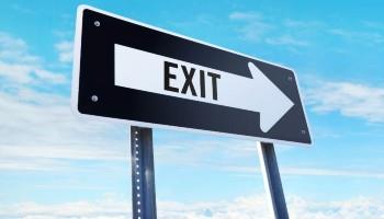 Exit sign in color